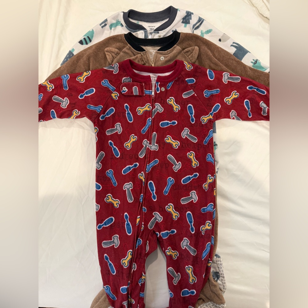 Carter's fleece PJ lot
